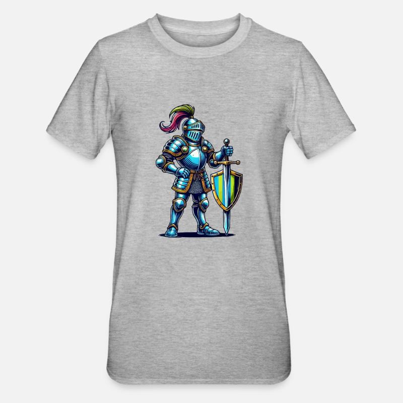 Knight Comic - Unisex Polycotton T-Shirt - heather grey