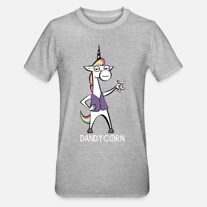 DandyCorn - T-shirt polycoton Unisexe - gris chiné