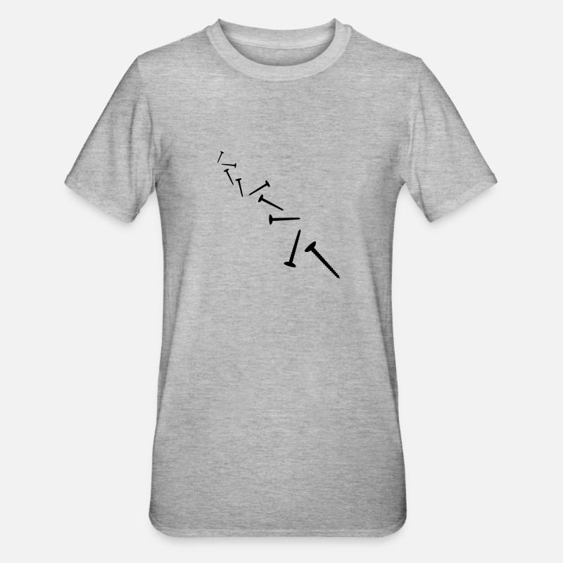 Screws Pattern - T-shirt polycoton Unisexe - gris chiné