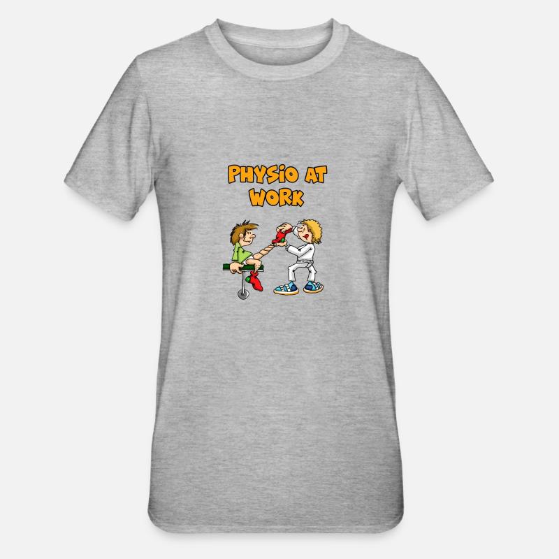 fisioterapia - Maglietta unisex, mix cotone e poliestere - grigio melange