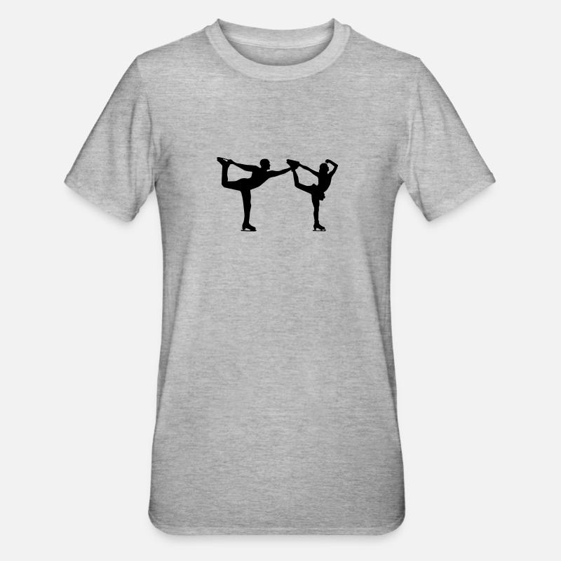 Eiskunstlauf - Unisex Polycotton T-Shirt - Grau meliert