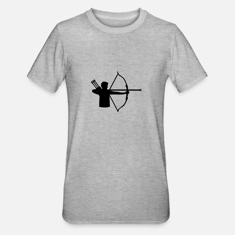 Tir à l'arc - T-shirt polycoton Unisexe - gris chiné