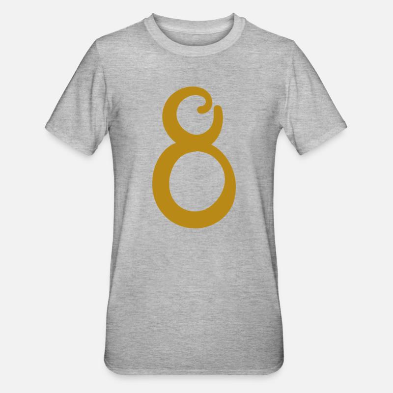 8 - T-shirt polycoton Unisexe - gris chiné