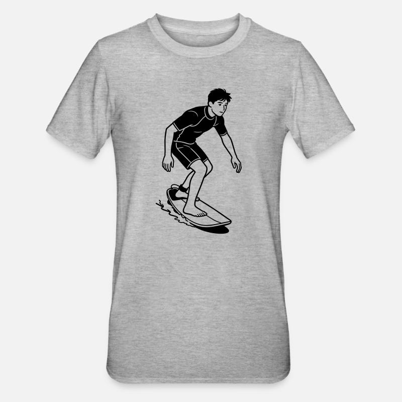 Skimboard - T-shirt polycoton Unisexe - gris chiné
