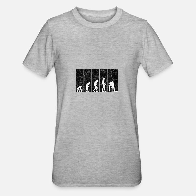 Ice Curling Curler Curling Evolution - Unisex Polycotton T-Shirt - heather grey
