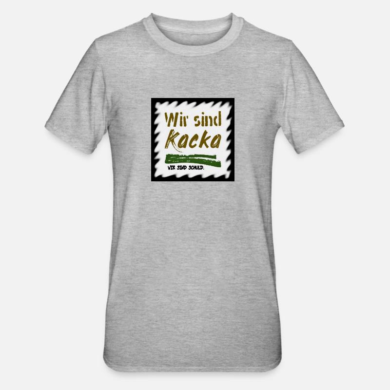 bewusstsein - Unisex Polycotton T-Shirt - Grau meliert