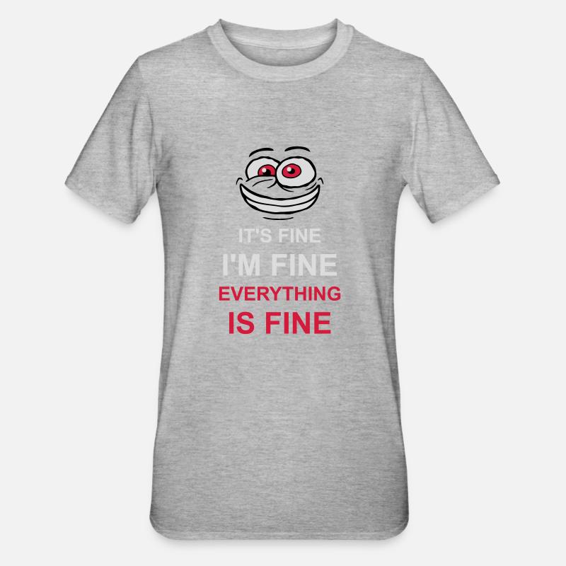 Tout va bien devis - T-shirt polycoton Unisexe - gris chiné