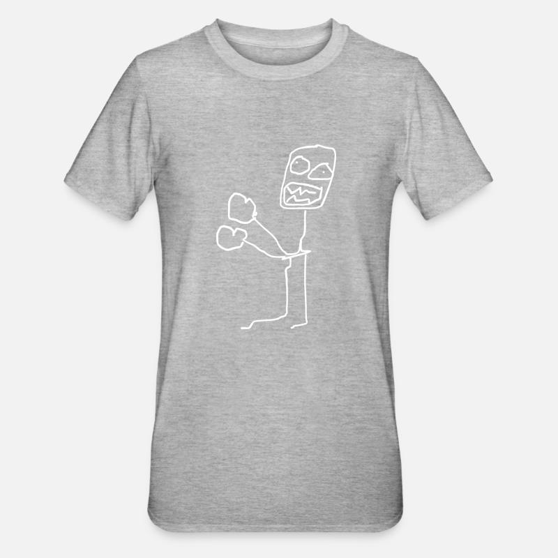 Boxe boxeuse - T-shirt polycoton Unisexe - gris chiné