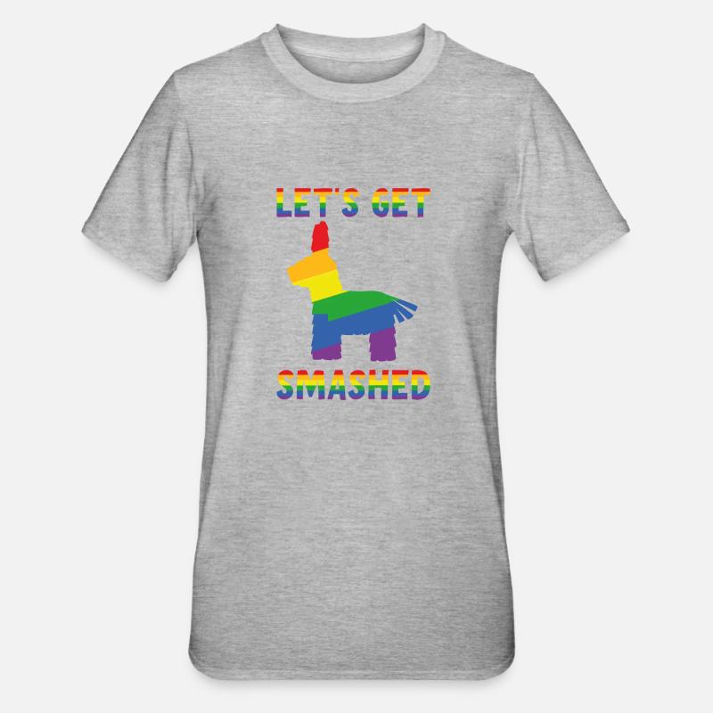 Faisons smashed Pinata - T-shirt polycoton Unisexe - gris chiné