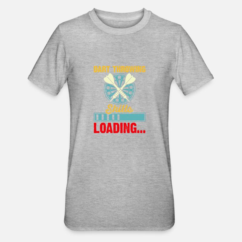 Darts - Dart Throwing Skills Loading... - Unisex Polycotton T-Shirt - heather grey