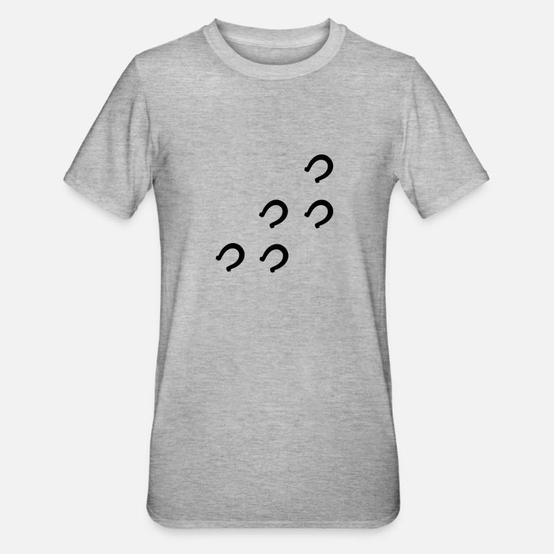 Pferd Hufe - Unisex Polycotton T-Shirt - Grau meliert