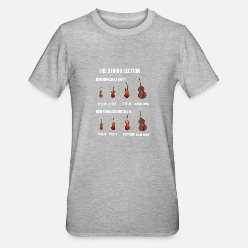 String Section-Stadt Dirigent Geschenk - Unisex Polycotton T-Shirt - Grau meliert
