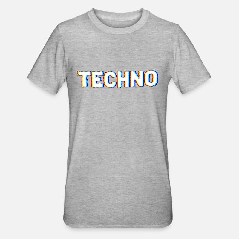 Techno - T-shirt polycoton Unisexe - gris chiné