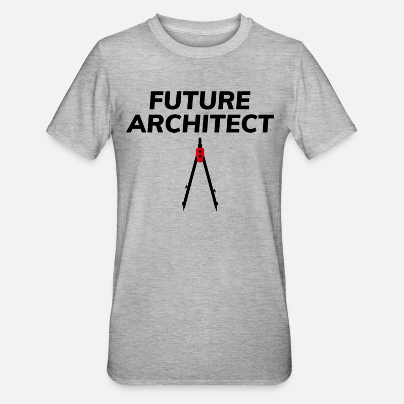 Architect Architecture Student Architectural Funny - Unisex Polycotton T-Shirt - heather grey