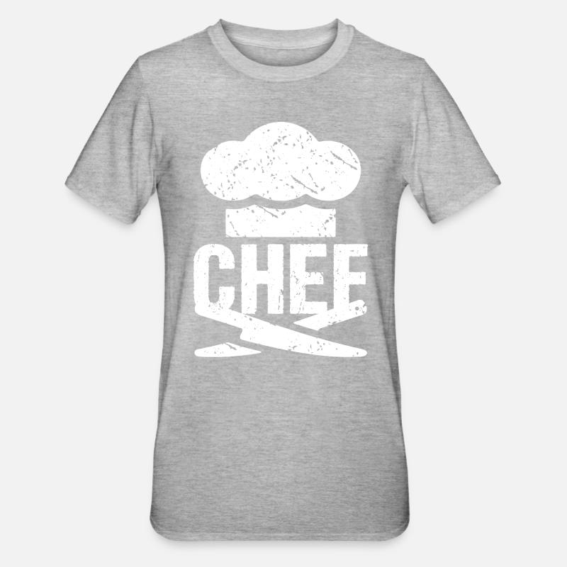 CHEF Cooking Chef's Hat Chef - Unisex Polycotton T-Shirt - heather grey