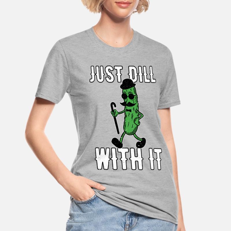 Amusez-vous simplement avec la moustache rétro rétro de concombre T-shirt polycoton Unisexe