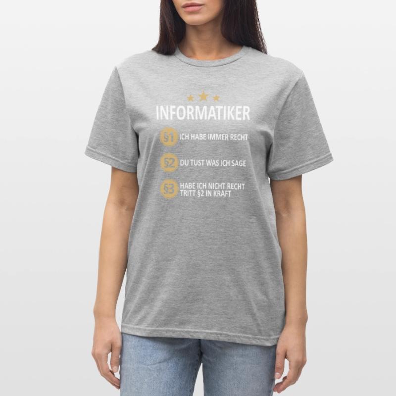 Informatiker Programmierer Informatik Spruch Unisex Polycotton T-Shirt