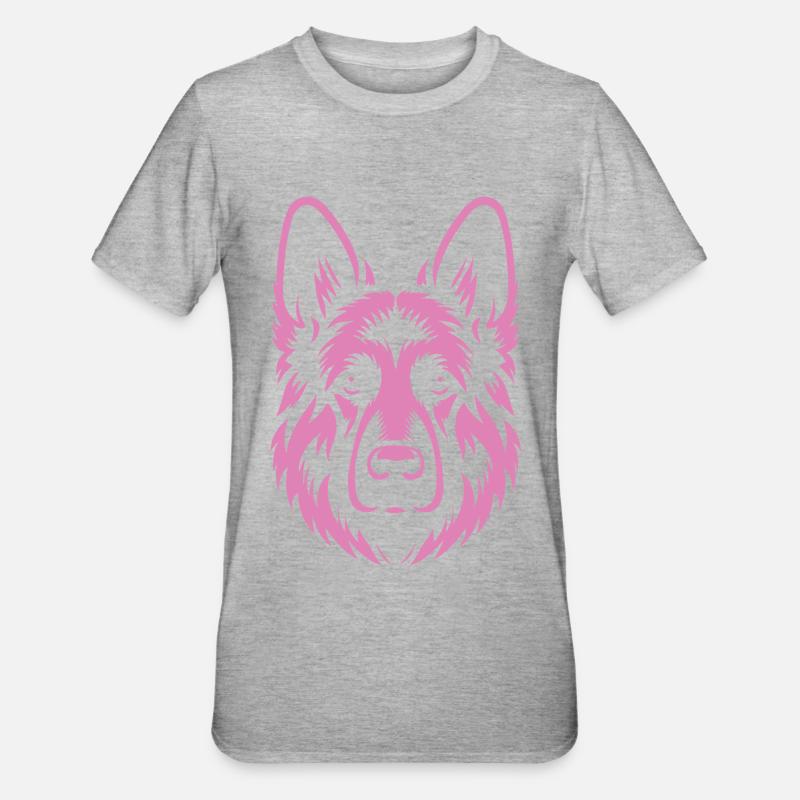 Pink Shepherd – Playful Shepherd Design - Unisex Polycotton T-Shirt - heather grey