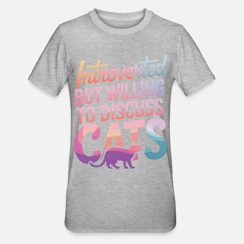 Introverti, antisocial, introverti - T-shirt polycoton Unisexe - gris chiné