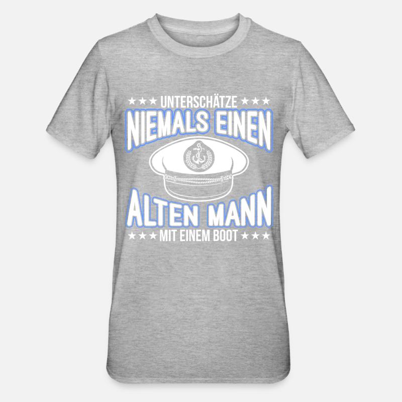 Boot - Unisex Polycotton T-Shirt - Grau meliert