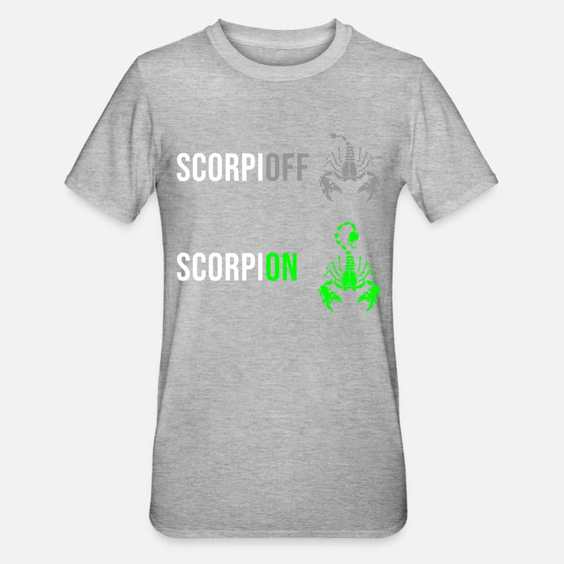 Scorpion drôle - T-shirt polycoton Unisexe - gris chiné