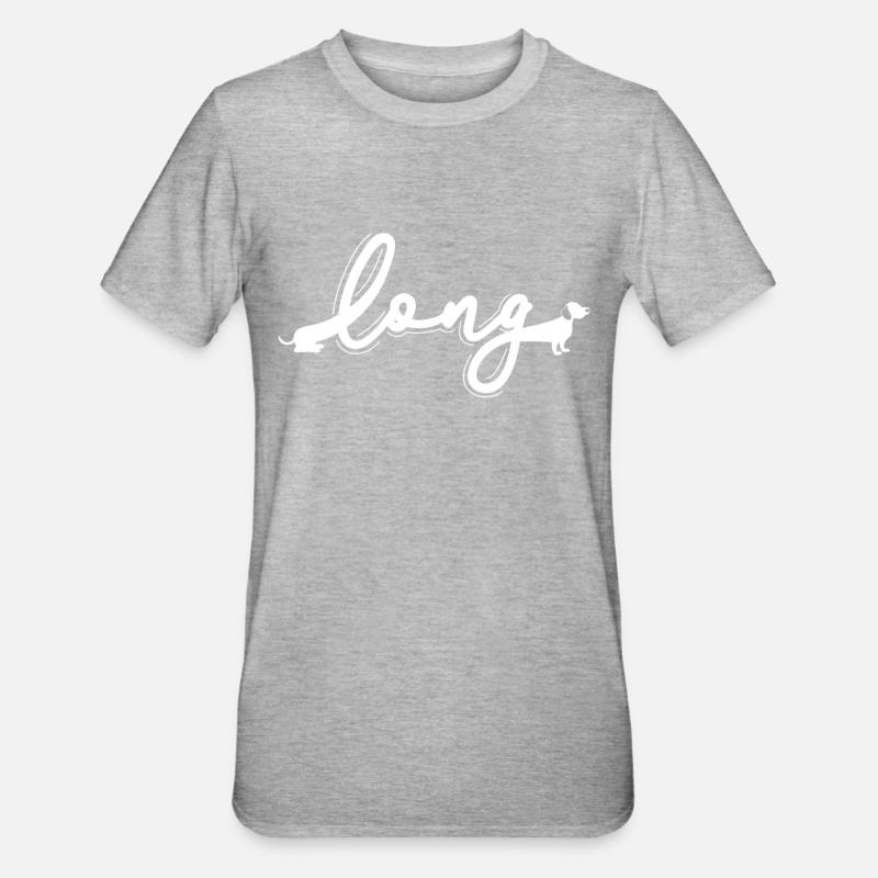 Long Dachshund Dackel Teckel - Unisex Polycotton T-Shirt - heather grey
