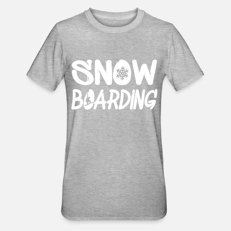 snowboarding - Unisex Polycotton T-Shirt - Grau meliert