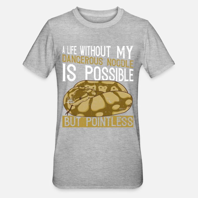 Banana Ballpython Königspython - T-shirt polycoton Unisexe - gris chiné