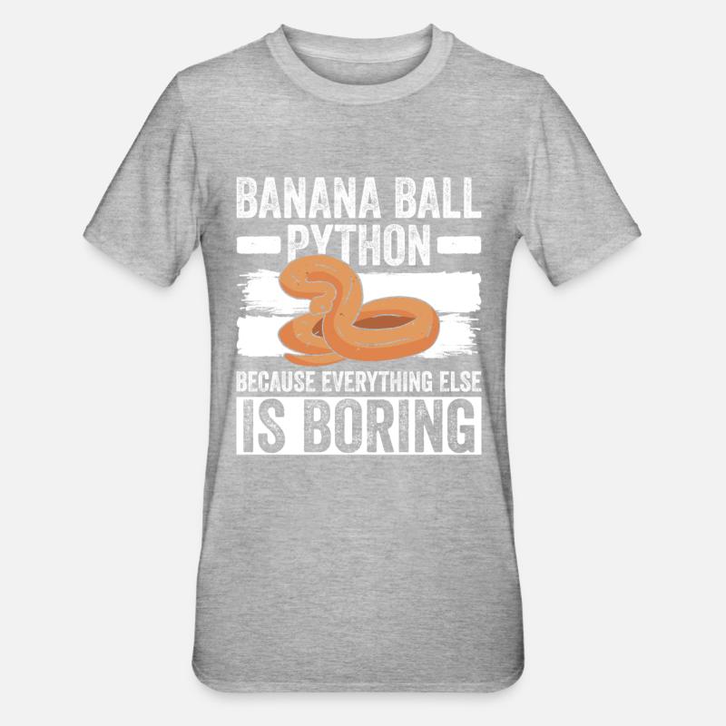 Königspython - Unisex Polycotton T-Shirt - Grau meliert