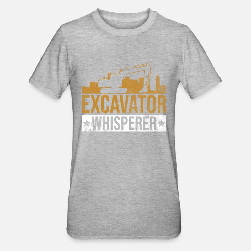 Baggerfahrer Bagger Baggern - Unisex Polycotton T-Shirt - heather grey