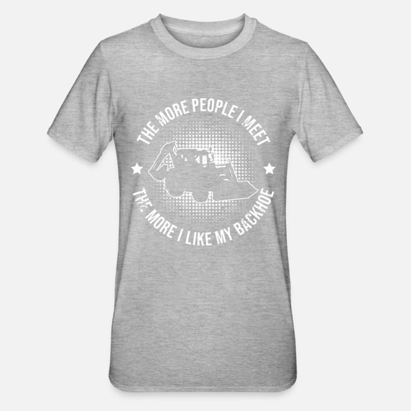 Baggerfahrer Und Baggerbinder - T-shirt polycoton Unisexe - gris chiné