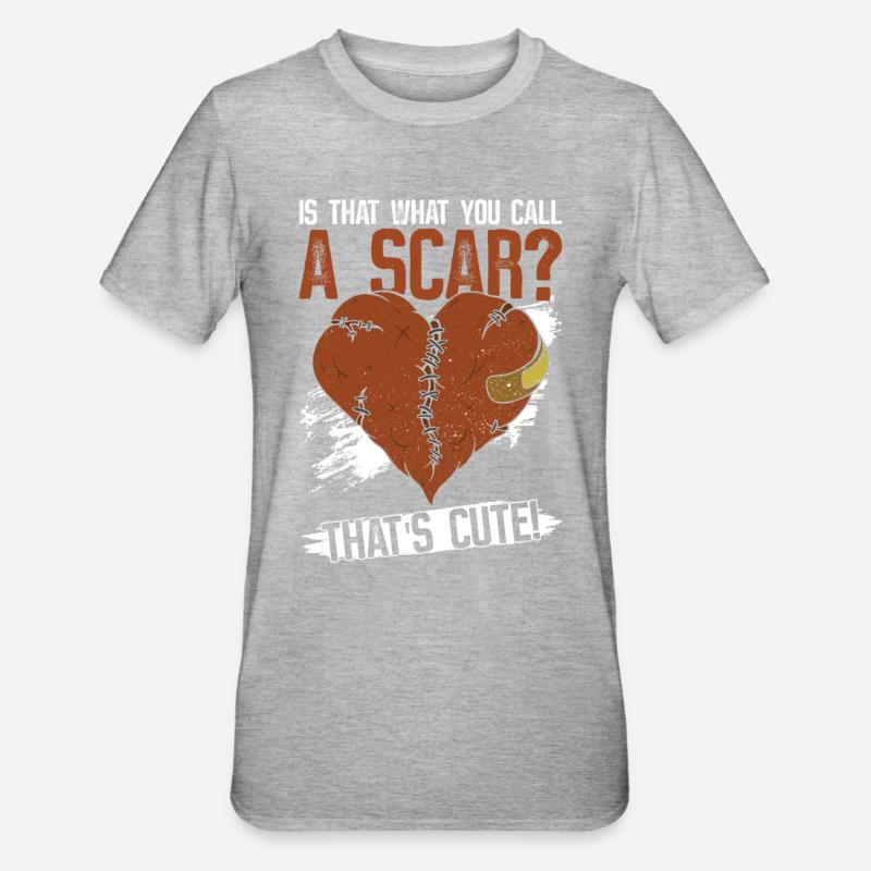 Herzoperation - T-shirt polycoton Unisexe - gris chiné