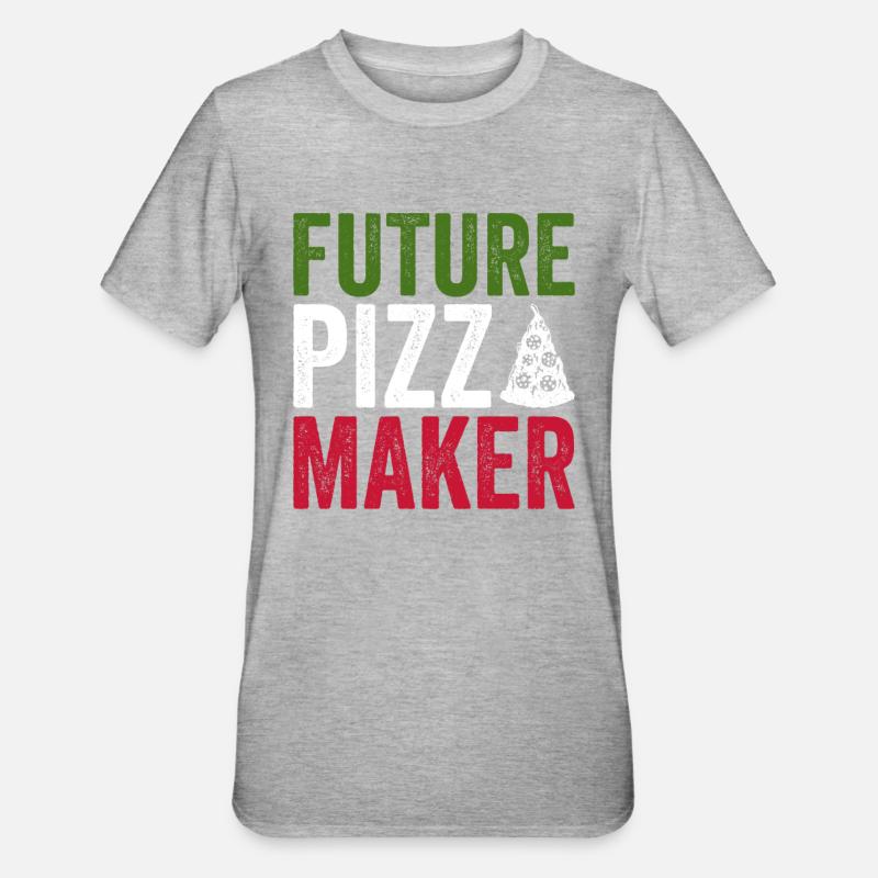Pizza Future pizzabäcker Angehender Pizzaexperte - Unisex Polycotton T-Shirt - heather grey