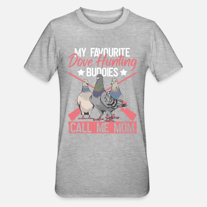 Taubenjägerin Mama Taubenjäger Mutter - Unisex Polycotton T-Shirt - heather grey