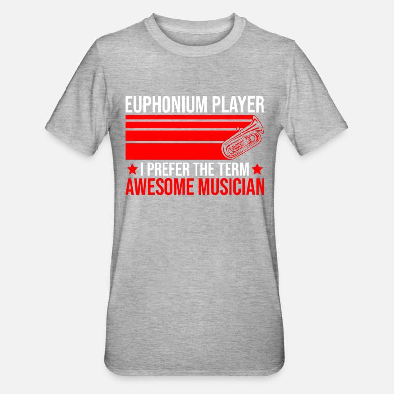 Euphonium-design Für Euphonium-player - T-shirt polycoton Unisexe - gris chiné