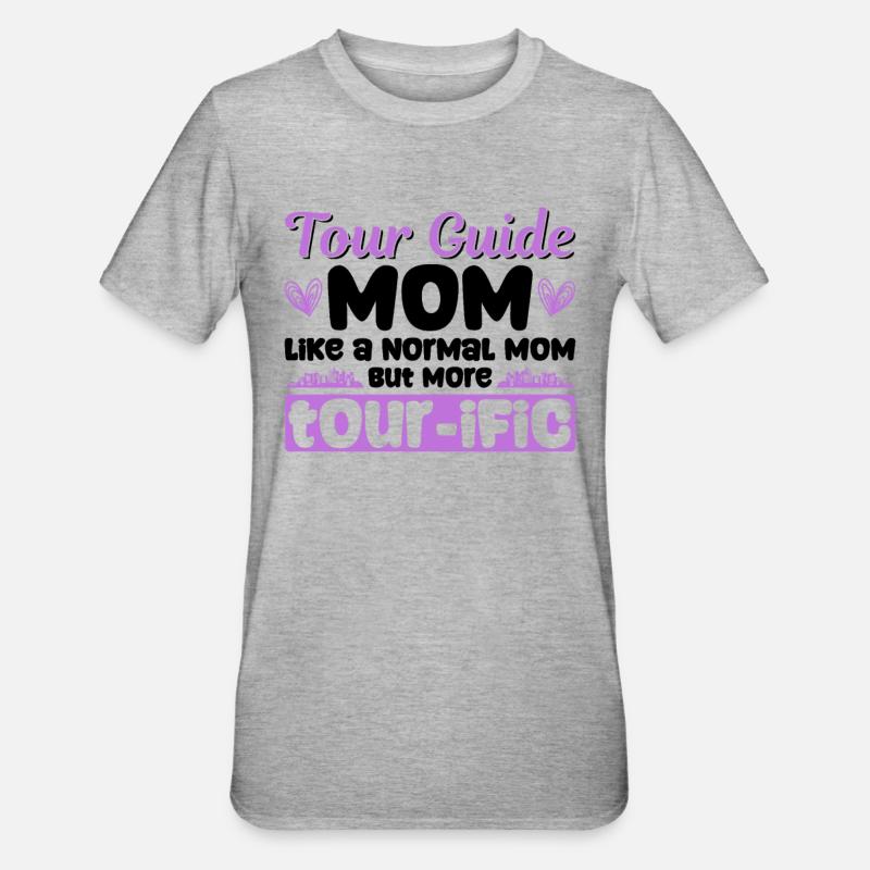 Reiseführer-mutter-design Für Eine - T-shirt polycoton Unisexe - gris chiné