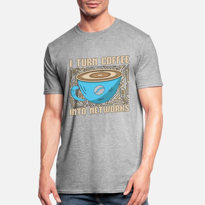Network Engineer I Turn Coffee Into Programmer Unisex Polycotton T-Shirt
