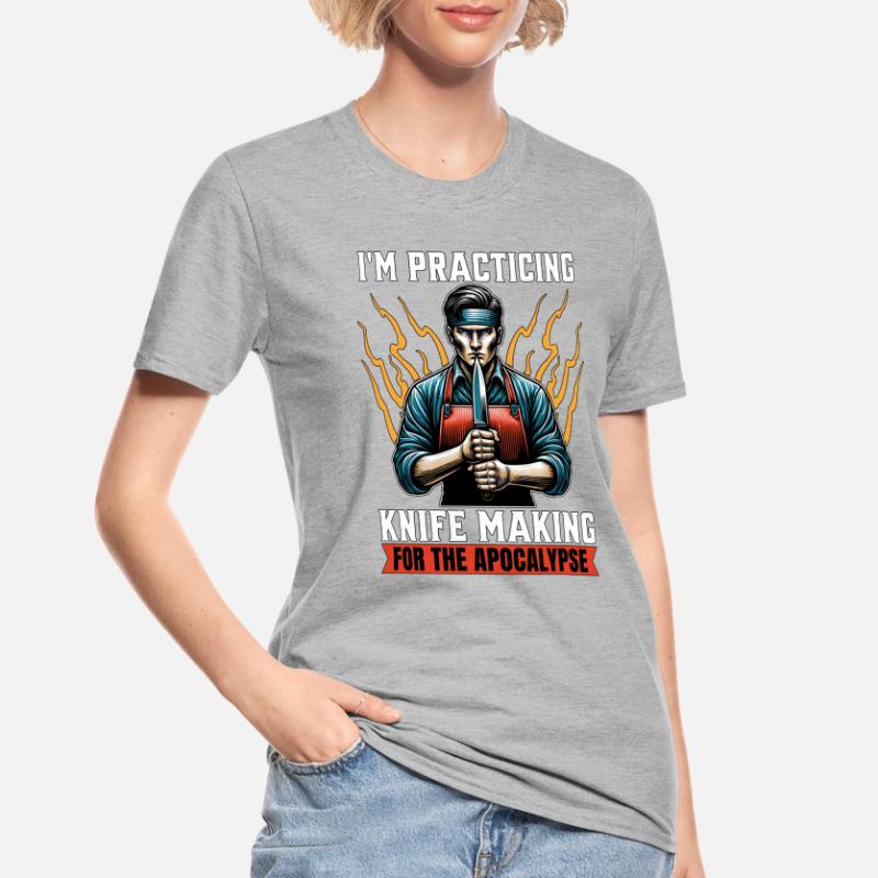 Blade Forging I'm Practicing Knife Making Forging Unisex Polycotton T-Shirt