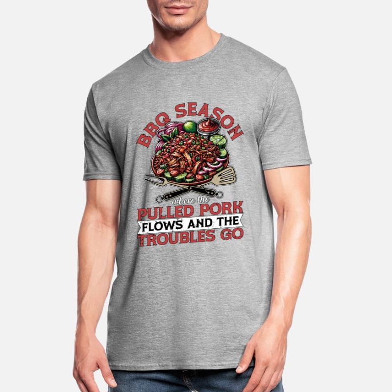 Pulled Pork BBQ Season Where The Pulled Grilling Unisex Polycotton T-Shirt