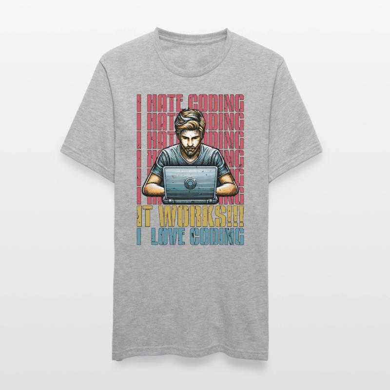 Codeur Je déteste coder Développeur Technologie Codeurs T-shirt polycoton Unisexe