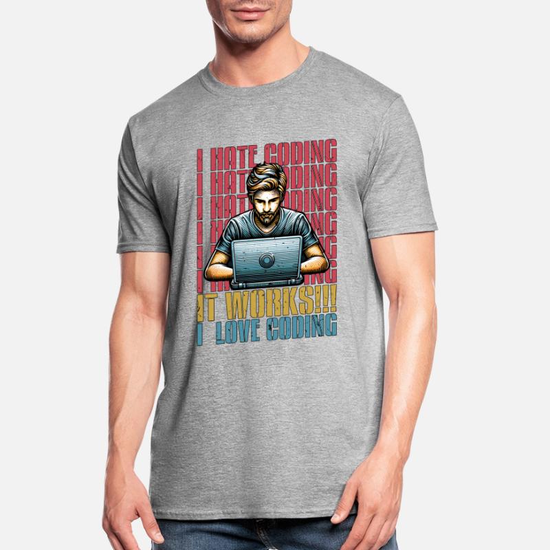 Codeur Je déteste coder Développeur Technologie Codeurs T-shirt polycoton Unisexe