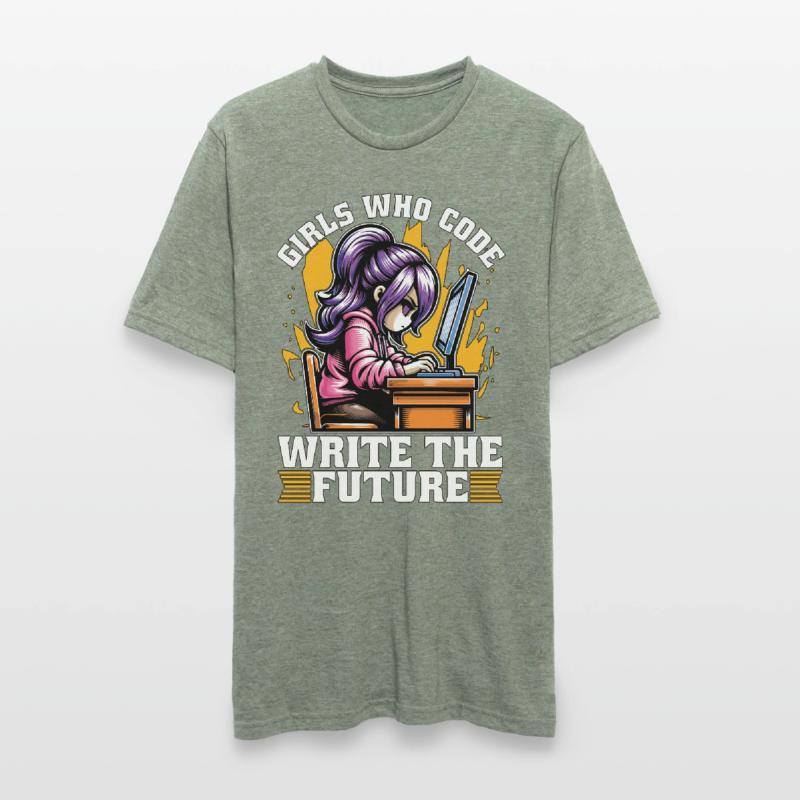 Coder Girls Who Code Write The Future Developer Unisex Polycotton T-Shirt
