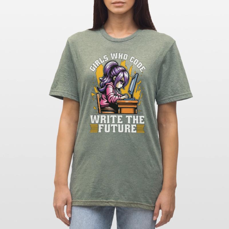 Coder Girls Who Code Write The Future Developer Unisex Polycotton T-Shirt