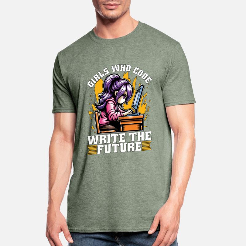 Coder Girls Who Code Write The Future Developer Unisex Polycotton T-Shirt