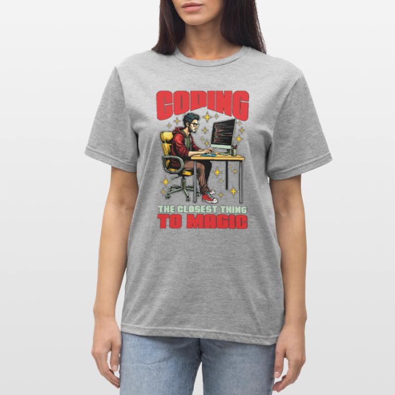 Coder Coding The Closest Thing To Magic Developer Unisex Polycotton T-Shirt