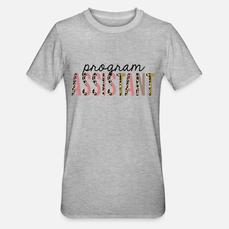 Programmassistent Leopard Print Funny - Unisex Polycotton T-Shirt - Grau meliert