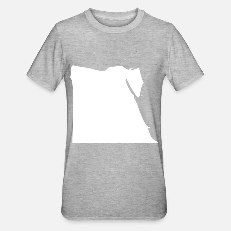 Egypt map flag - Unisex Polycotton T-Shirt - heather grey
