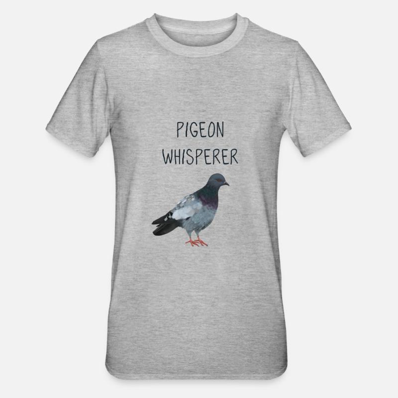 Tauben Flüsterer - Unisex Polycotton T-Shirt - Grau meliert
