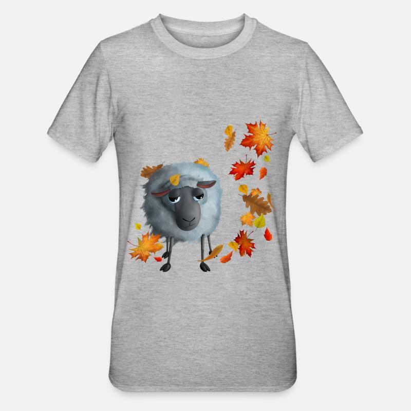 Doux mouton en automne - T-shirt polycoton Unisexe - gris chiné