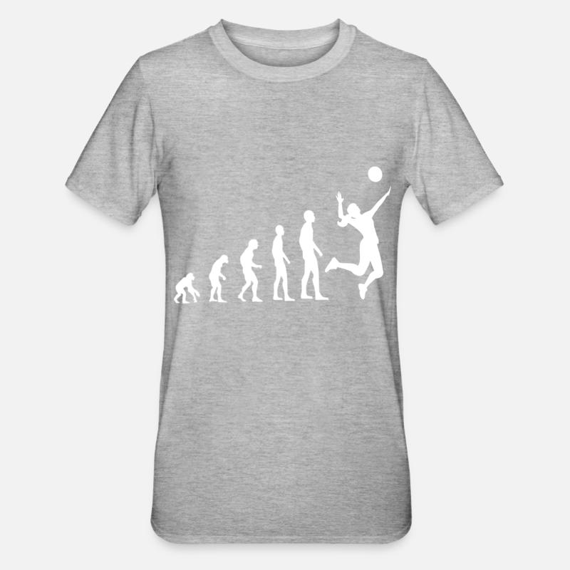 Volley-ball Evolution - T-shirt polycoton Unisexe - gris chiné